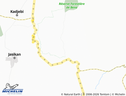 MICHELIN Kpete Bena map - ViaMichelin