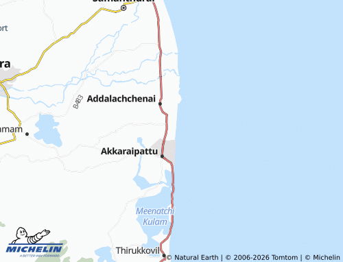 Mappa MICHELIN Addalachchenai 13 - ViaMichelin