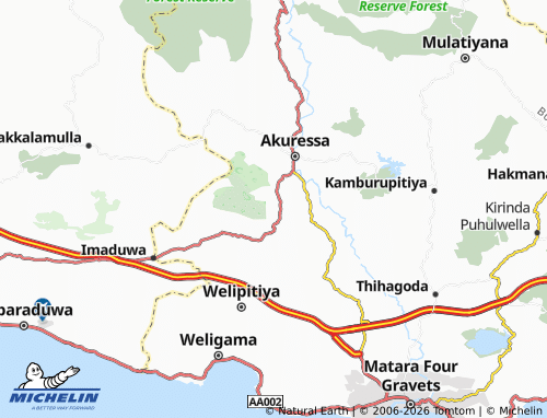 Mapa MICHELIN Henegama West - ViaMichelin
