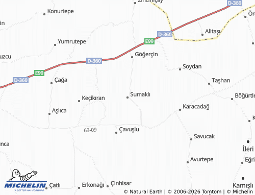 MICHELIN Sumaklı map - ViaMichelin