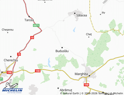 Kaart MICHELIN Buduslău - ViaMichelin