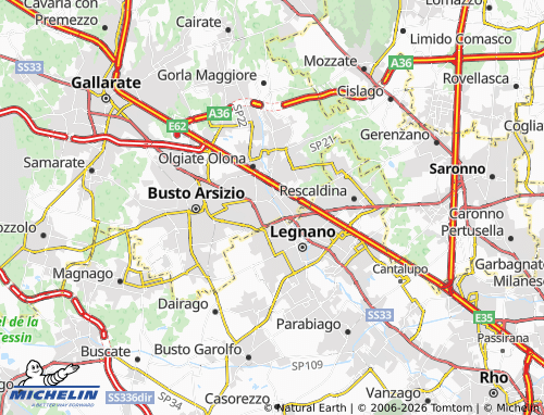 MICHELIN Castellanza map - ViaMichelin