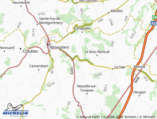 MICHELIN Ticheville map - ViaMichelin