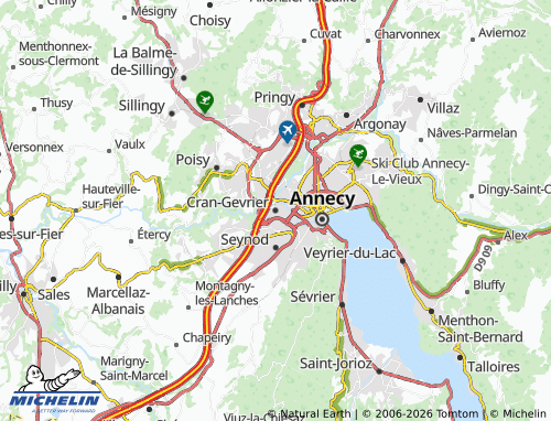 Carte MICHELIN Cran-Gevrier - ViaMichelin
