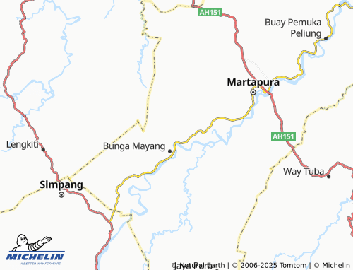 MICHELIN Negeri Ratu map - ViaMichelin