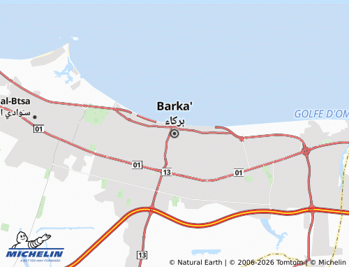 MICHELIN Barka map - ViaMichelin