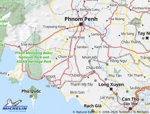 MICHELIN Doun Kaev Town map - ViaMichelin