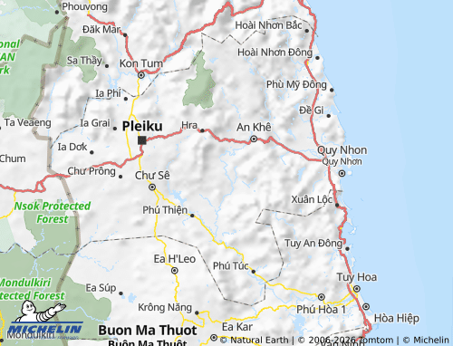 Mapa MICHELIN Kông Chro - ViaMichelin