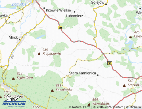 Mappa MICHELIN Grudza - ViaMichelin