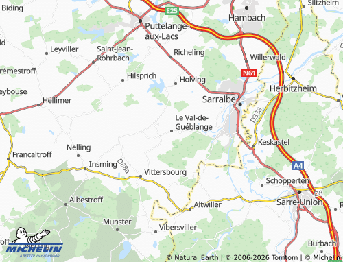 MICHELIN Le Val-de-Guéblange map - ViaMichelin