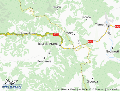 Mappa MICHELIN Baia de Aramă - ViaMichelin