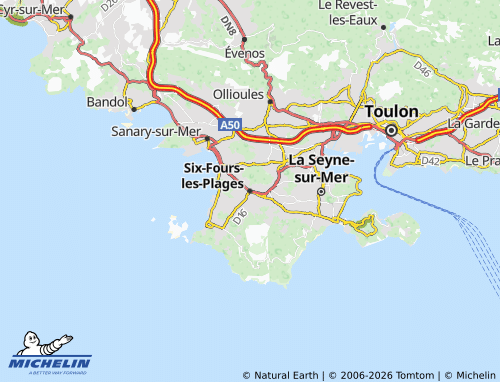 Kaart MICHELIN Six-Fours-les-Plages - ViaMichelin