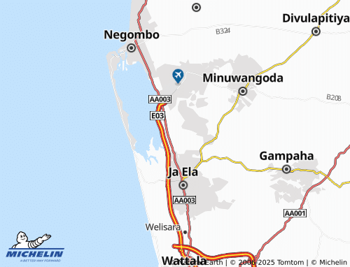 Carte MICHELIN Bandarawatta East - ViaMichelin