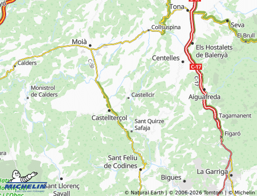 Carte MICHELIN Castellcir - ViaMichelin