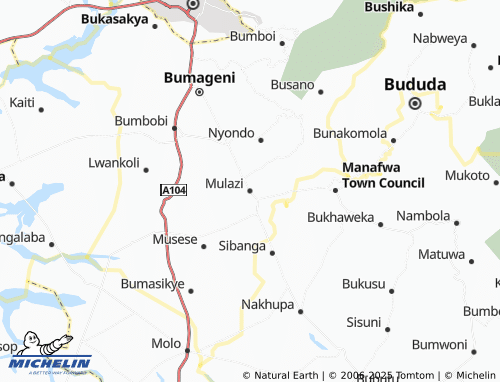 MICHELIN Mulazi map - ViaMichelin