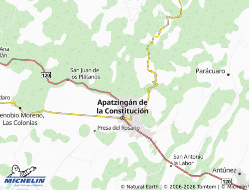 Mapa MICHELIN Valle Dorado - ViaMichelin