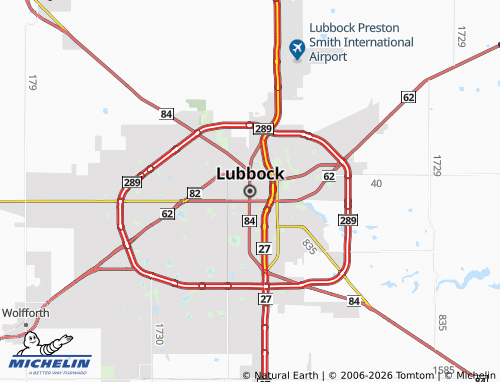 Mapa MICHELIN Lubbock - ViaMichelin