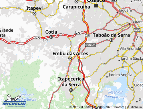 MICHELIN Estância de Embuarama map - ViaMichelin