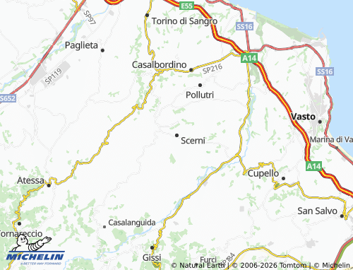 Mappa MICHELIN Scerni - ViaMichelin