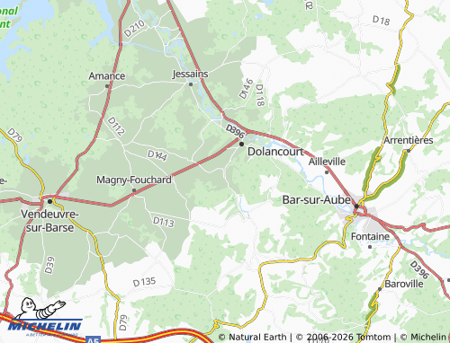 MICHELIN Argançon map - ViaMichelin
