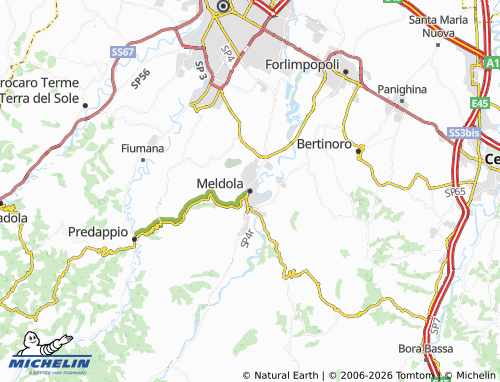 Mappa MICHELIN Meldola - ViaMichelin