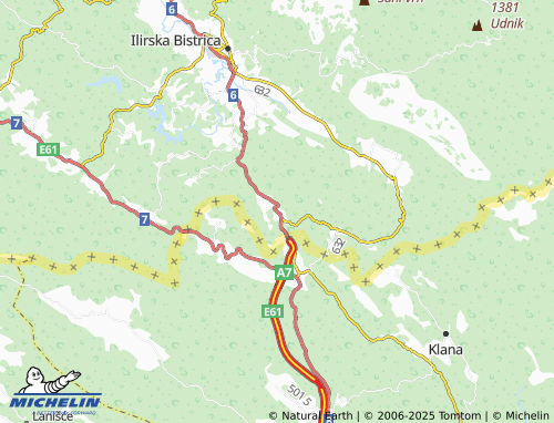 MICHELIN Jelšane map - ViaMichelin