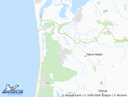 MICHELIN Lønnestak map - ViaMichelin