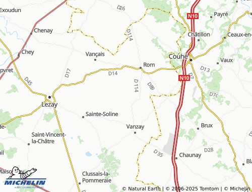 Carte MICHELIN La Roche-Élie - ViaMichelin