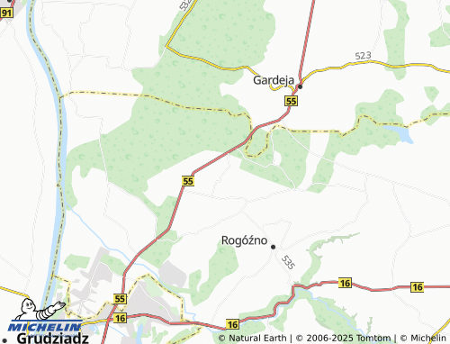 MICHELIN Zarośle map - ViaMichelin