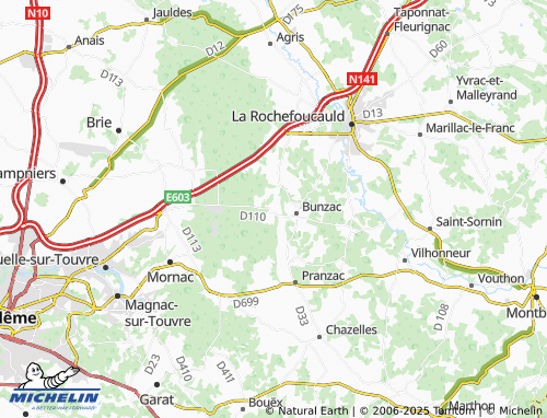 MICHELIN Montgoumard map - ViaMichelin