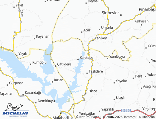 MICHELIN Kaletepe map - ViaMichelin