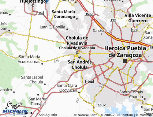 MICHELIN San Pedro Mexicaltzingo map - ViaMichelin