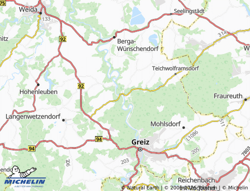 MICHELIN Neumühle/Elster map - ViaMichelin