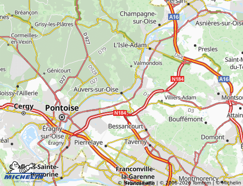 Mapa MICHELIN Auvers-sur-Oise - ViaMichelin