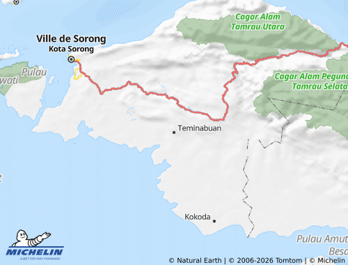 Mapa MICHELIN Sorong Selatan - ViaMichelin