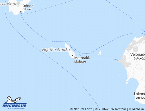 MICHELIN Mathraki map - ViaMichelin