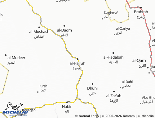 MICHELIN-Landkarte al-Hajrah - ViaMichelin