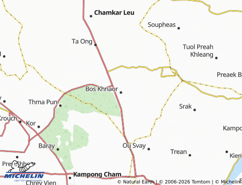 Mapa MICHELIN Bos Khnaor - ViaMichelin