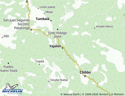 MICHELIN-Landkarte Yajalón - ViaMichelin