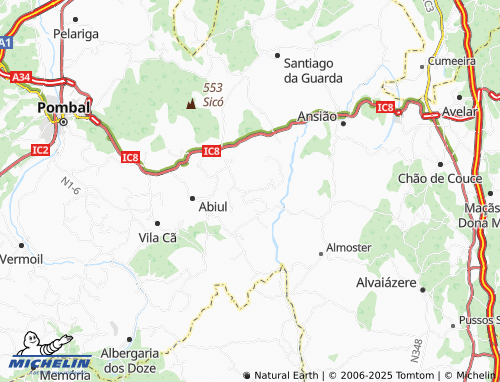 MICHELIN Serrada Nova map - ViaMichelin