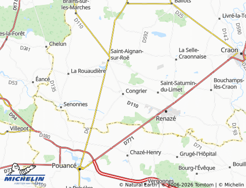 MICHELIN Congrier map - ViaMichelin