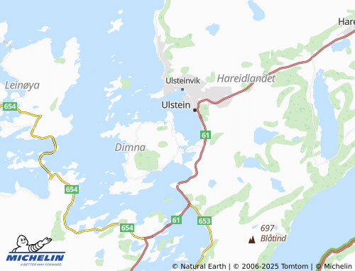 MICHELIN Klubbenes map - ViaMichelin