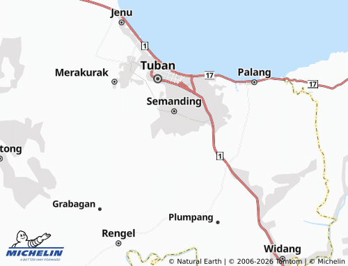 MICHELIN Penambangan map - ViaMichelin