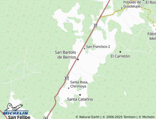 MICHELIN San Bartolo de Berrios map - ViaMichelin