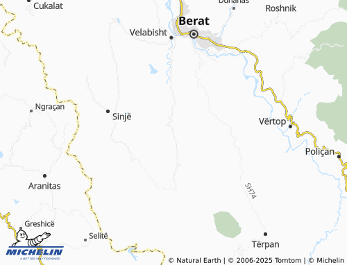 MICHELIN Veleshnjë map - ViaMichelin