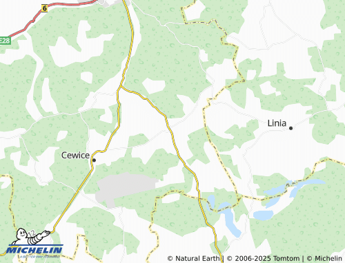 MICHELIN Łebunia map - ViaMichelin