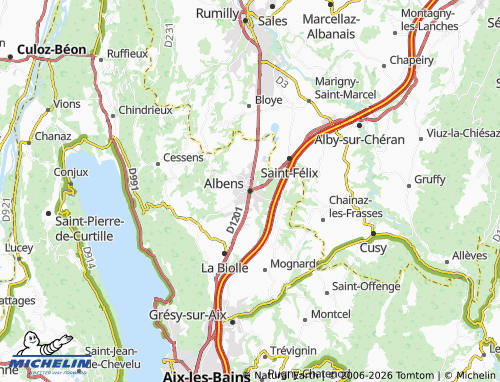 MICHELIN Albens map - ViaMichelin