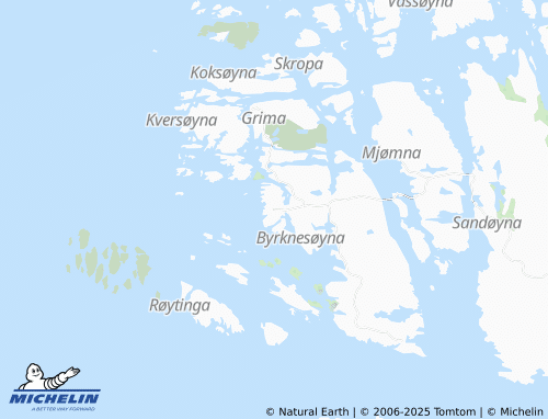 MICHELIN Byrknes map - ViaMichelin