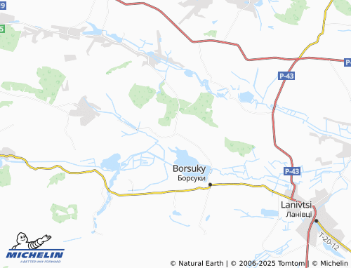 MICHELIN Borshchivka map - ViaMichelin