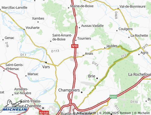 Carte MICHELIN La Poutardière - ViaMichelin